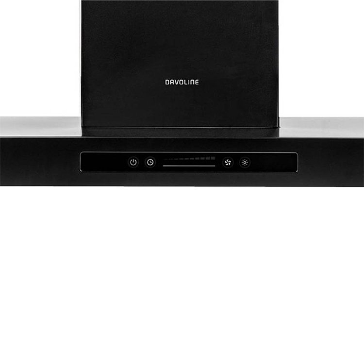DAVOLINE RAVEN PRO BLACK 90 Απορροφητήρας Καμινάδα 90cm Μαύρο 801012123