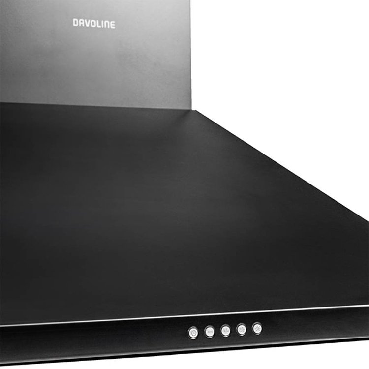 DAVOLINE CHESTER Απορροφητήρας Καμινάδα 90cm Μαύρο 801012131