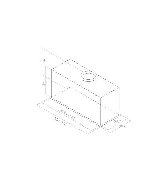 DAVOLINE FOLD GR/A/52 Απορροφητήρας Μηχανισμός Απορρόφησης 51.4cm Ασημί 801015082