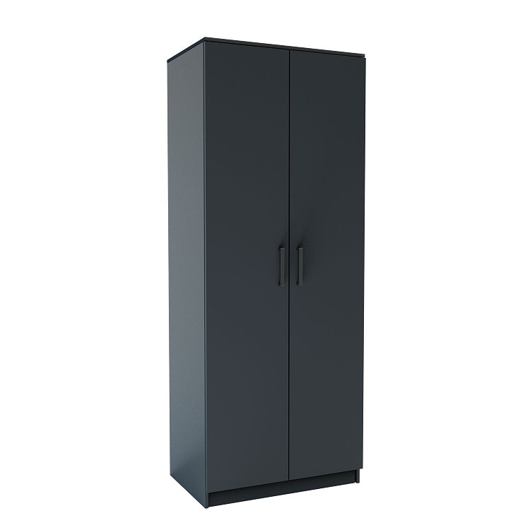 Ντουλάπα Δίφυλλη Simple Γραφίτης 80x52x205cm GR-SIM2D-2
