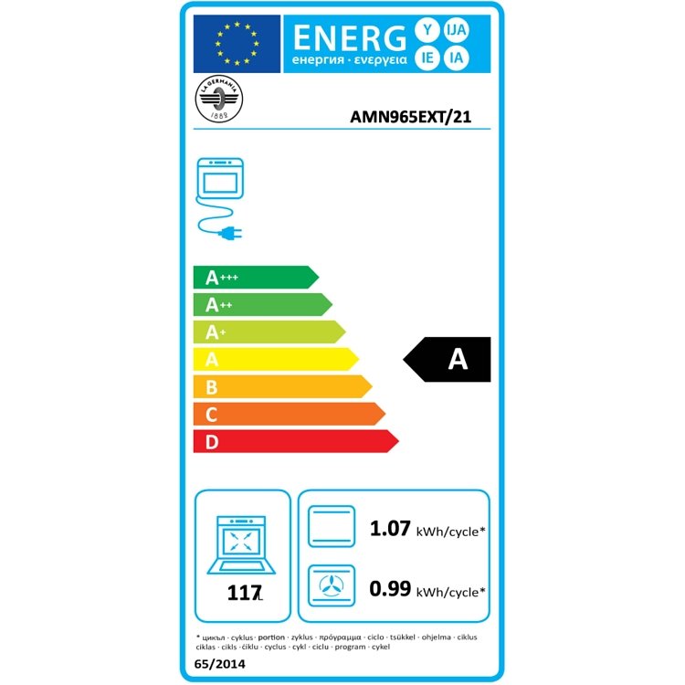 LA GERMANIA AMN96 5 E X T/21 GN Κουζίνα Μικτή Φυσικού Αερίου 90cm Inox