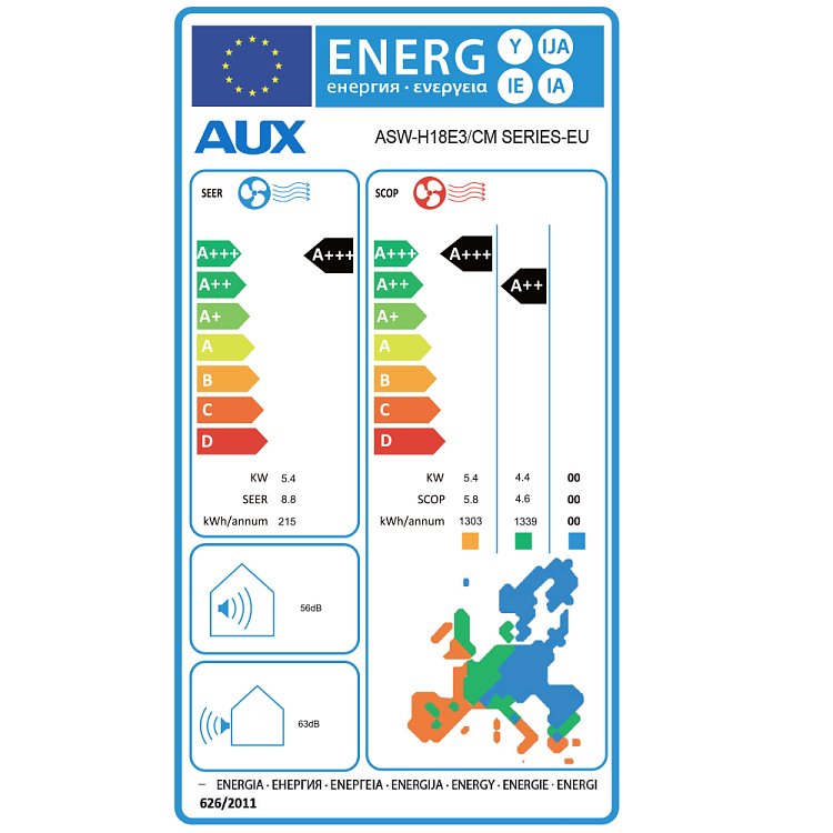 Aux ASW-H18E3 / CM SERIES-EU Κλιματιστικό Inverter 18000 BTU
