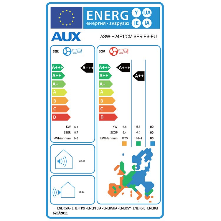 Aux ASW-H24F1 / CM SERIES-EU Κλιματιστικό Inverter 24000 BTU
