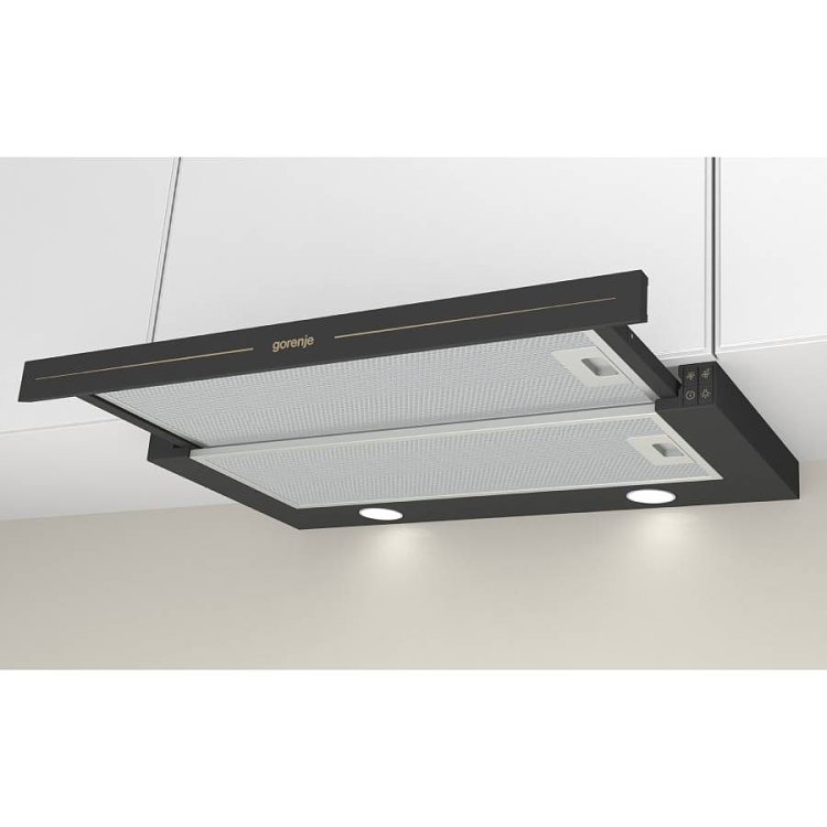 GORENJE BHP62CLB Απορροφητήρας Συρόμενος 60cm Μαύρο 065038401 (4 Έτη Εγγύηση)