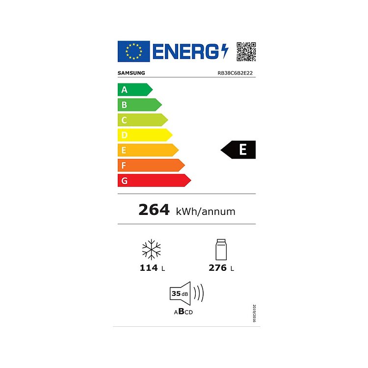 SAMSUNG Bespoke RB38C6B2E22/EF Ψυγειοκαταψύκτης 203 x 59.5 x 65.8