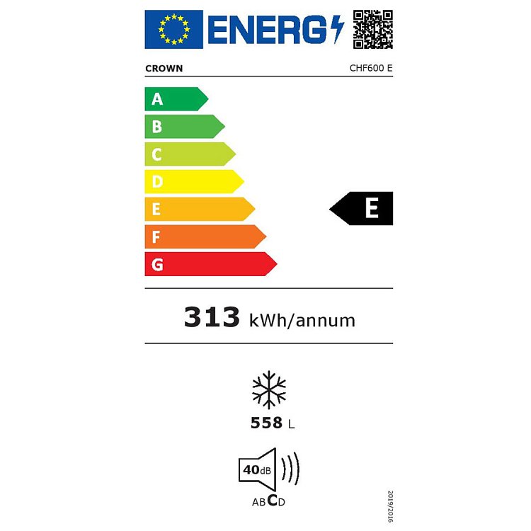 Crown CHF600 E Καταψύκτης Οριζόντιος Λευκός 558lt