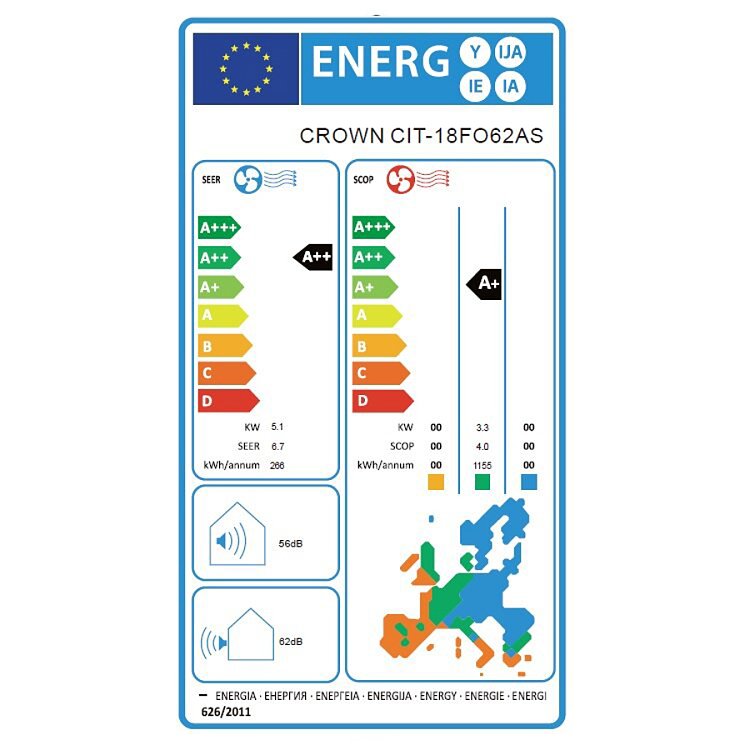 Crown CIT-18FO62AS Κλιματιστικό Inverter 18000 BTU