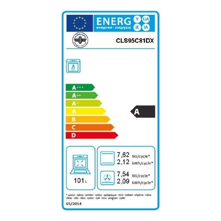 LA GERMANIA CLS95C81DX GN Κουζίνα Φυσικού Αερίου 90cm Inox