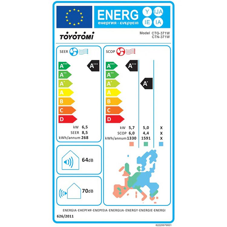Toyotomi ERAI MYSTERY WHITE CTN/CTG 371W Κλιματιστικό Inverter 24000 BTU