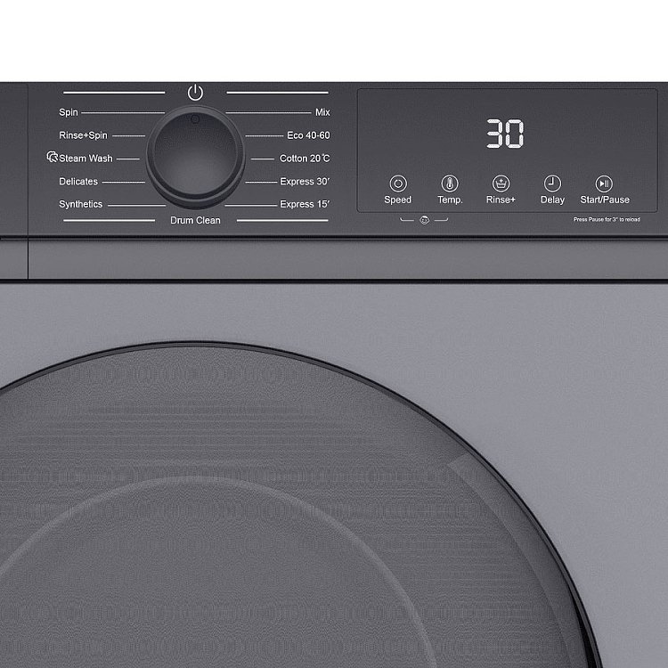 Crown CWM10J12BLDCIX Πλυντήριο Ρούχων Inox 10kg