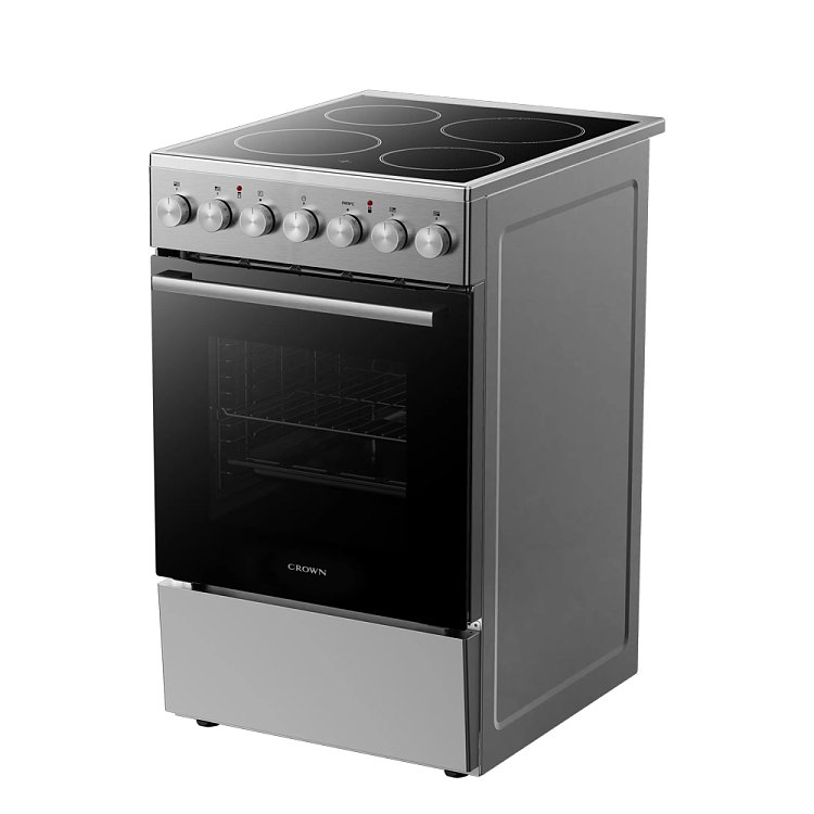 Crown CEC50M8IX Κεραμική Κουζίνα 50cm  Inox