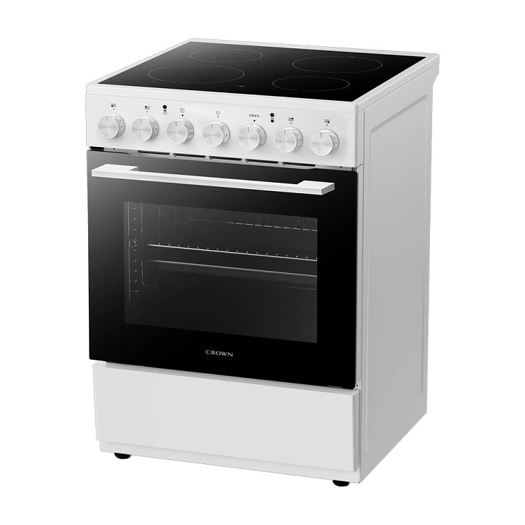 Crown CEC60M8W Κεραμική Κουζίνα 60cm Λευκό