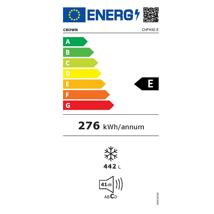 Crown CHF450 E Καταψύκτης Οριζόντιος Λευκός 442lt