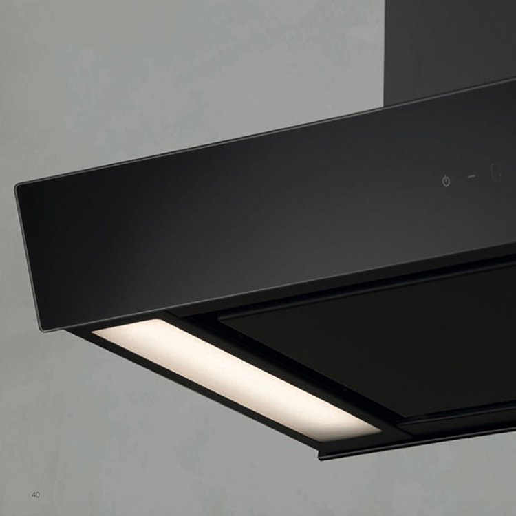 DAVOLINE FLOW 090 BLACK Απορροφητήρας Νησίδα 90cm Μαύρο 801003463
