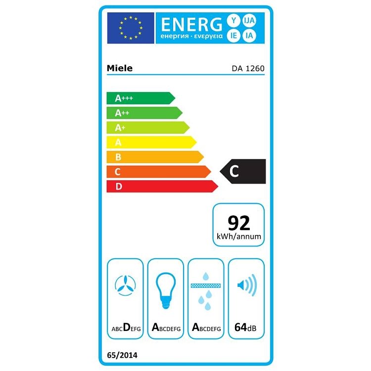 MIELE DA 1260 Απορροφητήρας Ελεύθερος 60cm Inox