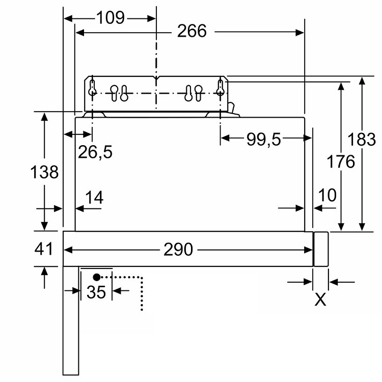 Bosch DFM064W55 Απορροφητήρας Συρόμενος 60cm Inox