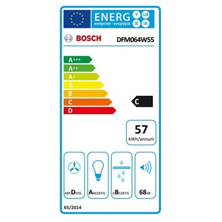Bosch DFM064W55 Απορροφητήρας Συρόμενος 60cm Inox