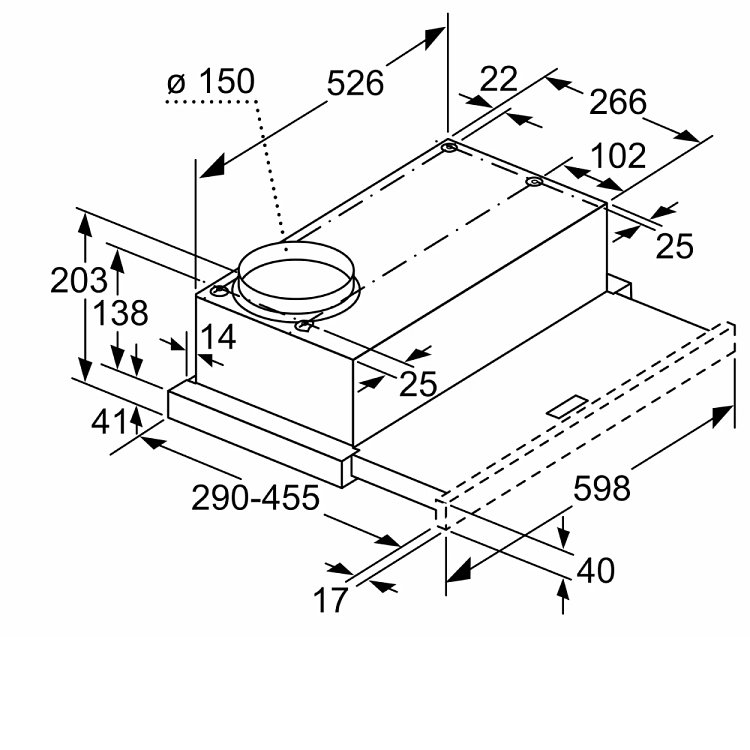 Bosch DFM064W55 Απορροφητήρας Συρόμενος 60cm Inox