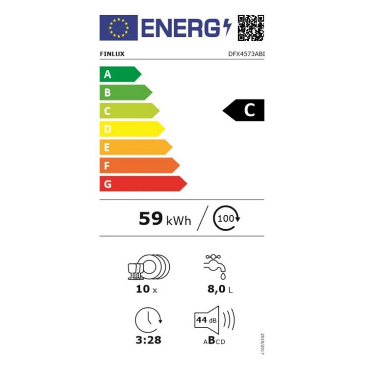 FINLUX DFX4573ABI Εντοιχιζόμενο Πλυντήριο Πιάτων 45cm