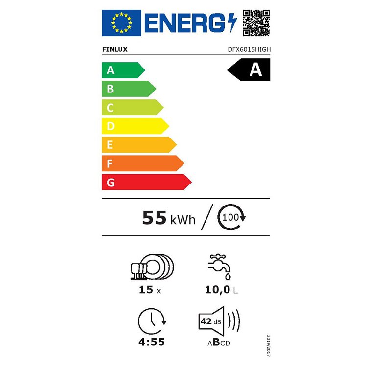 Finlux DFX6015HIGH Πλυντήριο Πιάτων Inox 60cm