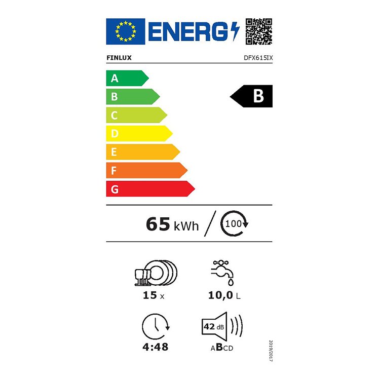 Finlux DFX615IX Πλυντήριο Πιάτων Inox 60cm