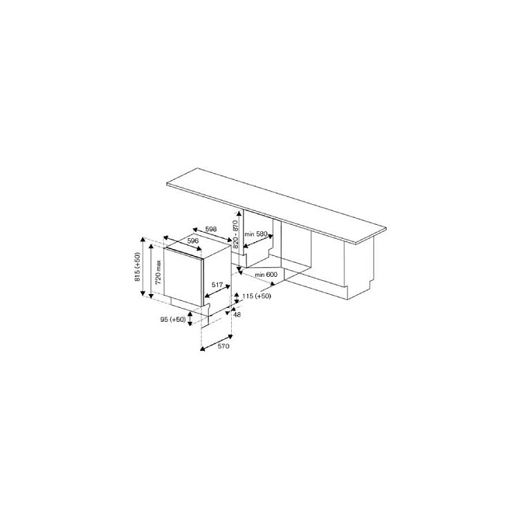 BERTAZZONI DW60 83 PRT Εντοιχιζόμενο Πλυντήριο Πιάτων 60cm