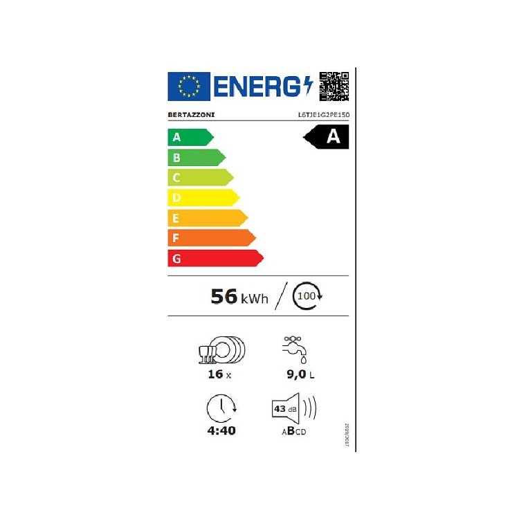 BERTAZZONI DW60 S3I A PS P AUTODOSE SLIDING Εντοιχιζόμενο Πλυντήριο Πιάτων 60cm