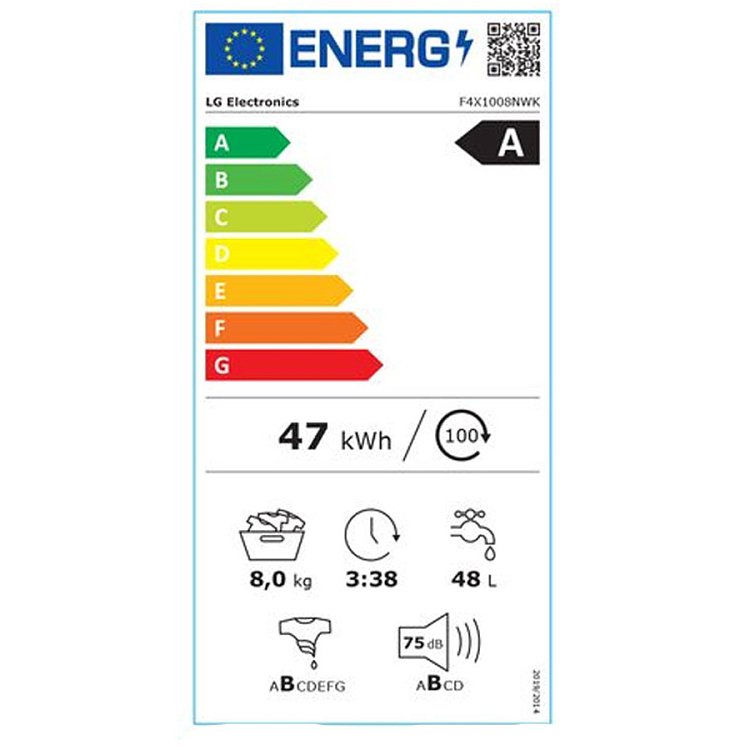 LG F4X1008NWK Πλυντήριο Ρούχων Λευκό 8kg
