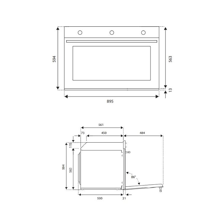BERTAZZONI F90 9 PRO E K X Φούρνος Άνω-Κάτω Πάγκου 100lt Inox