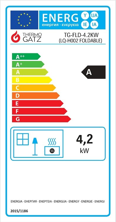 THERMOGATZ TG-FLD-4.2KW Σόμπα Υγραερίου 4200W Μαύρη 02.204.069