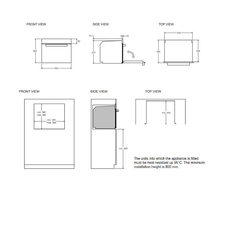 BERTAZZONI FMOD3 05 3W L B1 Εντοιχιζόμενος Φούρνος Μικροκυμάτων 34lt Μαύρο