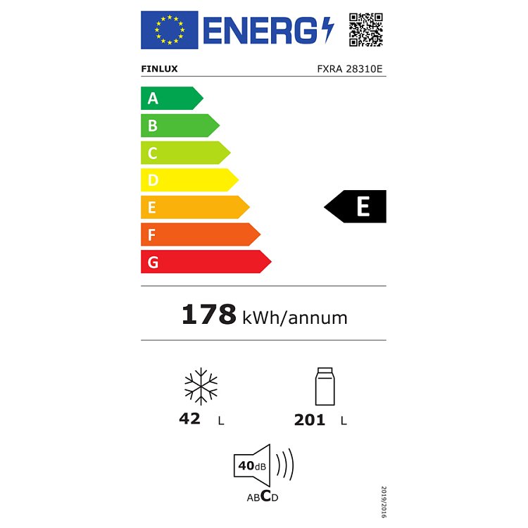 Finlux FXRA 28310E Ψυγείο Δίπορτο 160x54x56