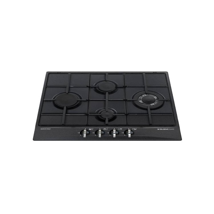 GLEMGAS GT 64 5AC GN Εστία Φυσικού Αερίου 60cm Μαύρο