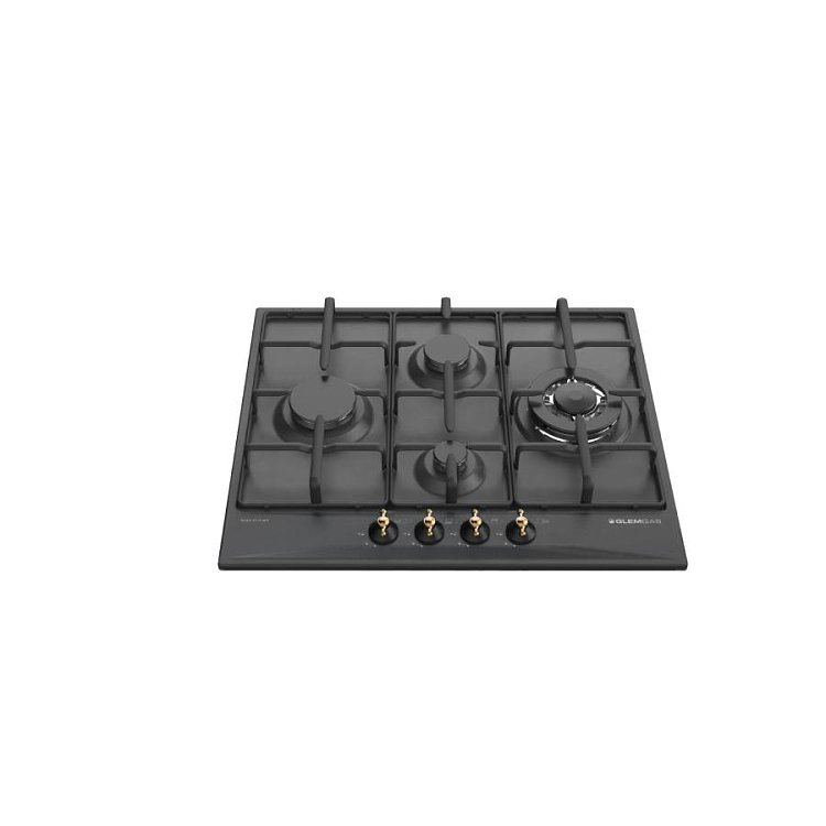 GLEMGAS GT 64 5AN LPG Εστία Υγραερίου 60cm Μαύρο