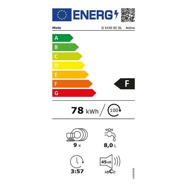 Miele G 5540 SC Πλυντήριο Πιάτων Λευκό 45cm