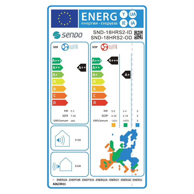 Sendo HERMES SND - 18/HRS2 Κλιματιστικό Inverter 18000 BTU