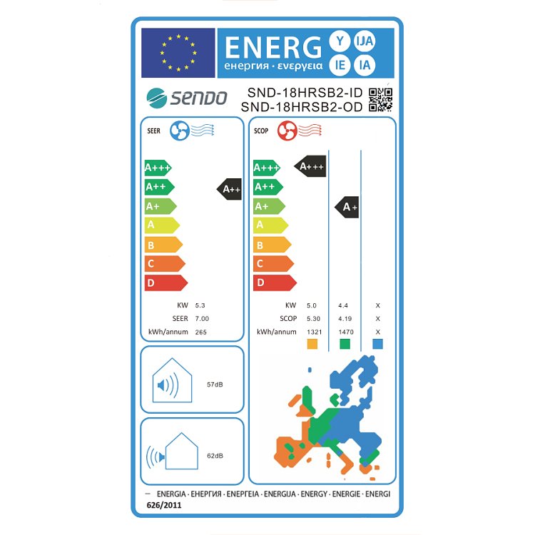 Sendo HERMES GOLD SND - 18/HRSB2 Κλιματιστικό Inverter Gold 18000 BTU