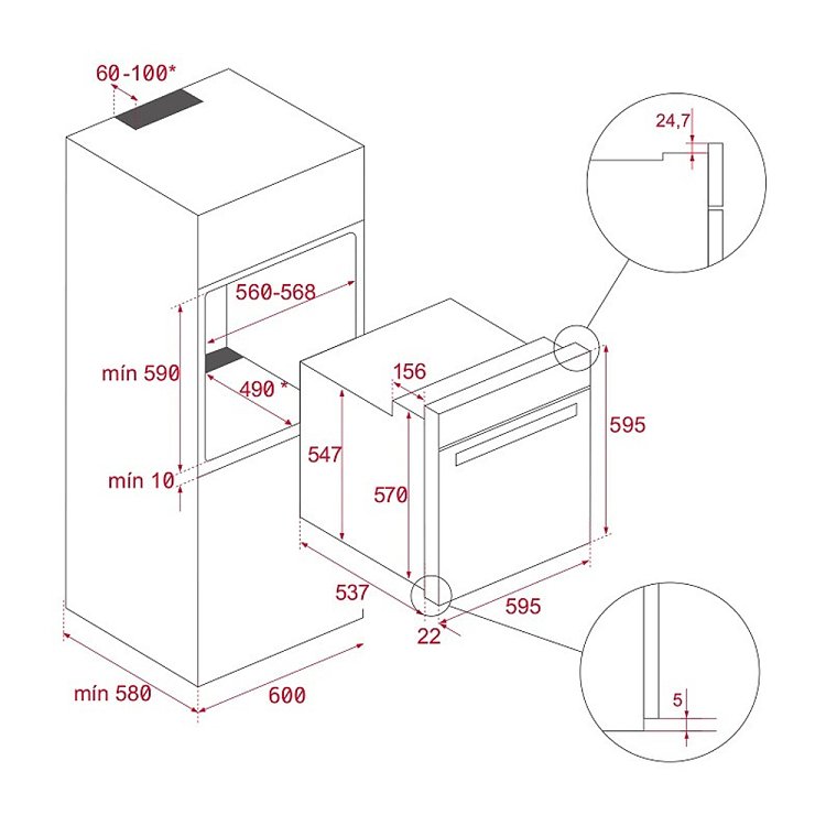 Σετ TEKA HSB 6350 FBK & TBC 64010 TTC Φούρνος & Κεραμική Εστία