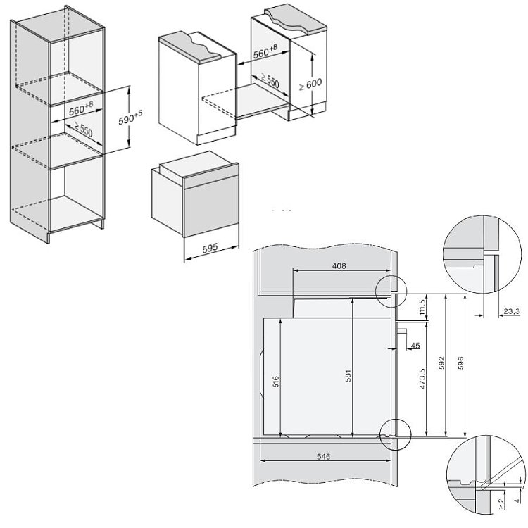 MIELE H 2467 BP Φούρνος άνω Πάγκου 76lt Μαύρο