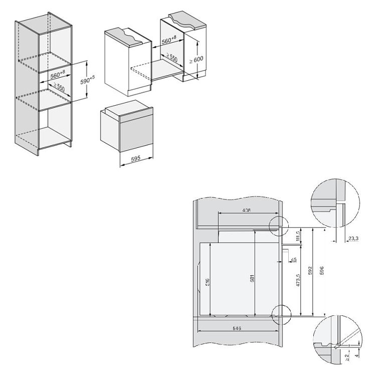 MIELE H 2861-1 B 125 CLEANSTEEL Φούρνος άνω Πάγκου 76lt Μαύρο