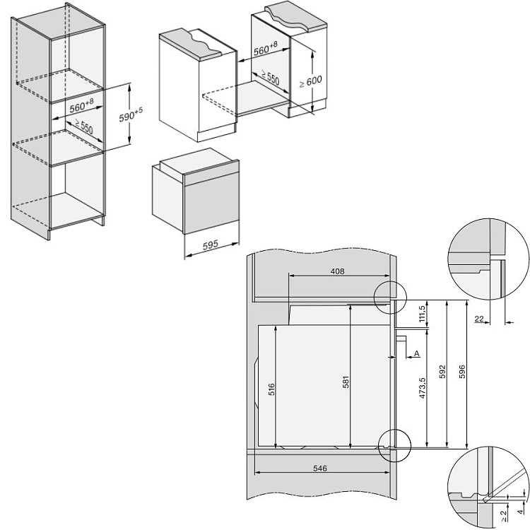 MIELE H 7460 B Φούρνος άνω Πάγκου 76lt Μαύρο