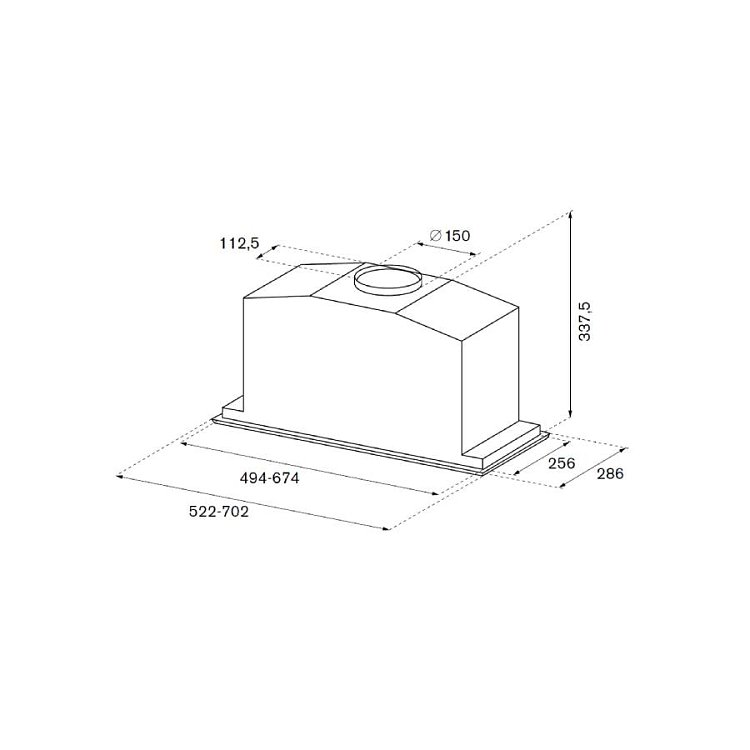BERTAZZONI KIN70 P1 XV Απορροφητήρας Μηχανισμός Απορρόφησης 70cm Inox