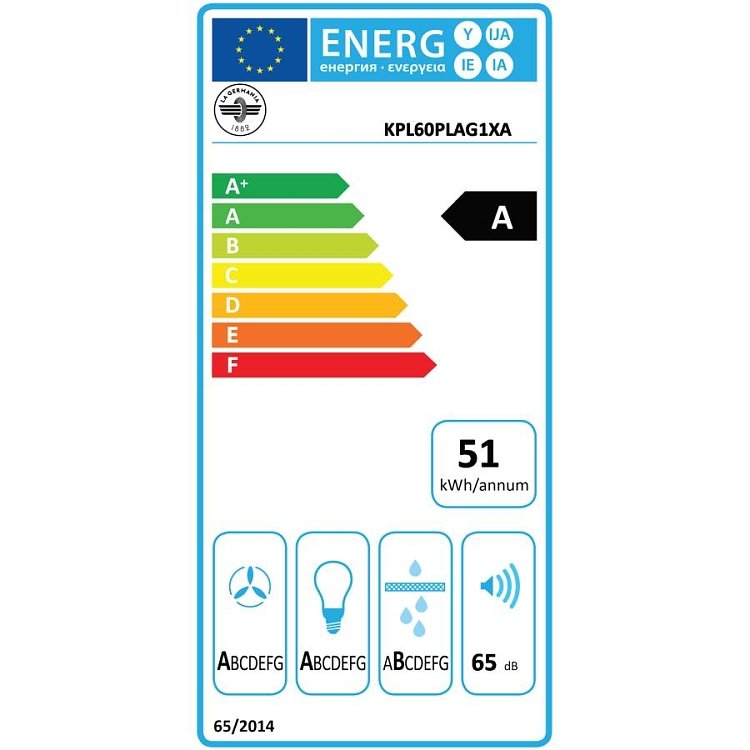 LA GERMANIA KPL60 P LAG 1 X A Απορροφητήρας Καμινάδα 60cm Inox