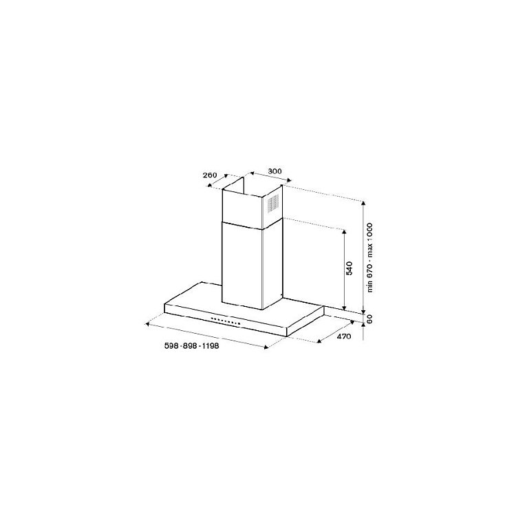 BERTAZZONI KT120 P1 A X T Απορροφητήρας Καμινάδα 120cm Inox