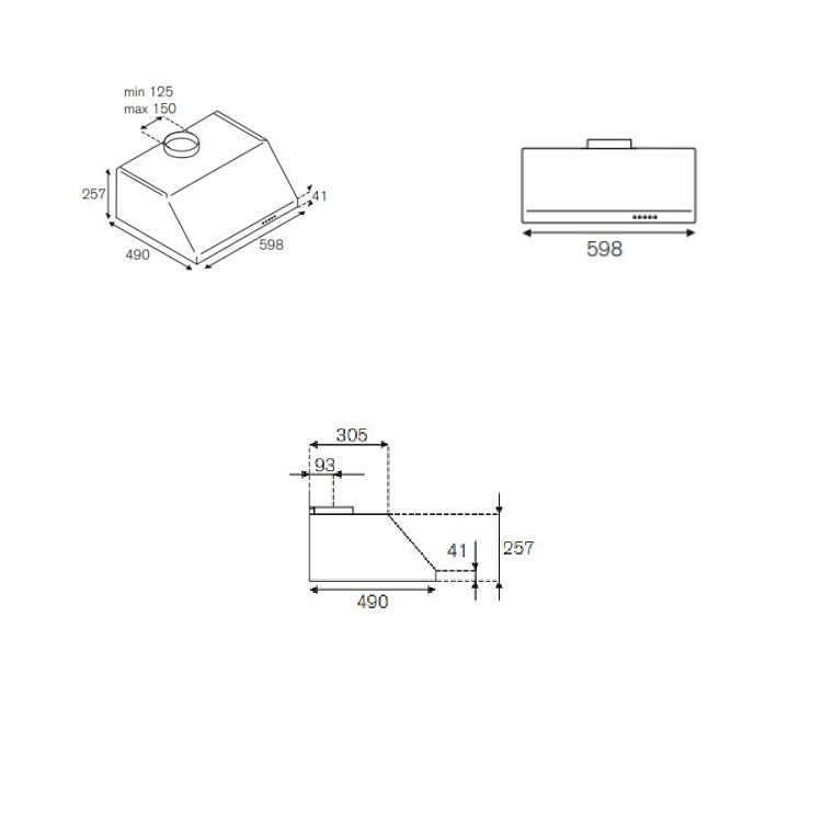 BERTAZZONI KU60 PRO1 X A Μηχανισμός Απορρόφησης 60cm Inox