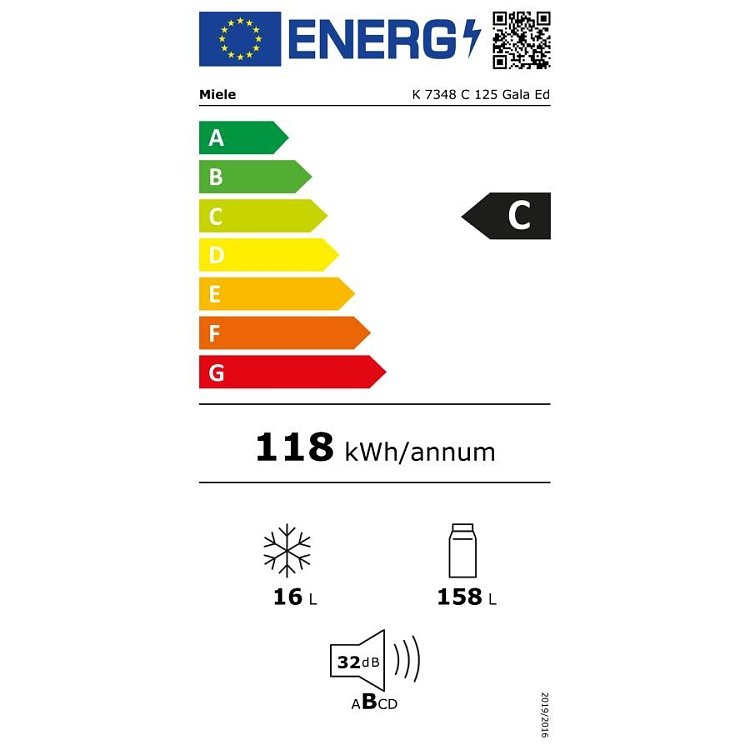 MIELE K 7348 C Εντοιχιζόμενο Ψυγείο Μονόπορτο 121.3x54.6x54.6