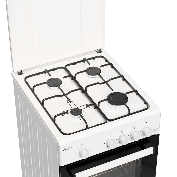 THERMOGATZ TGS 151 Κουζίνα Υγραερίου 50cm Λευκό 04.401.626