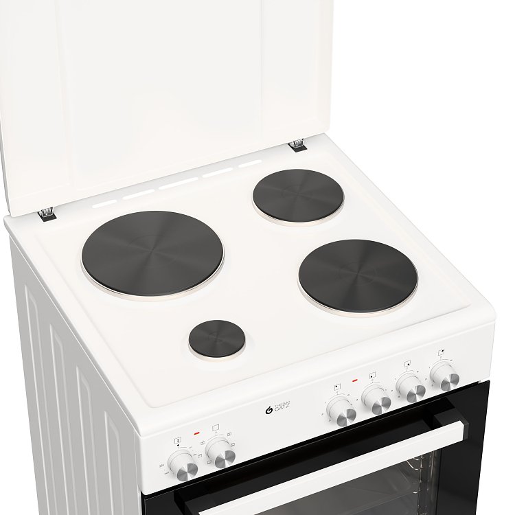 THERMOGATZ TGS E120 Ηλεκτρική Κουζίνα Turbo Λευκό 04.402.051