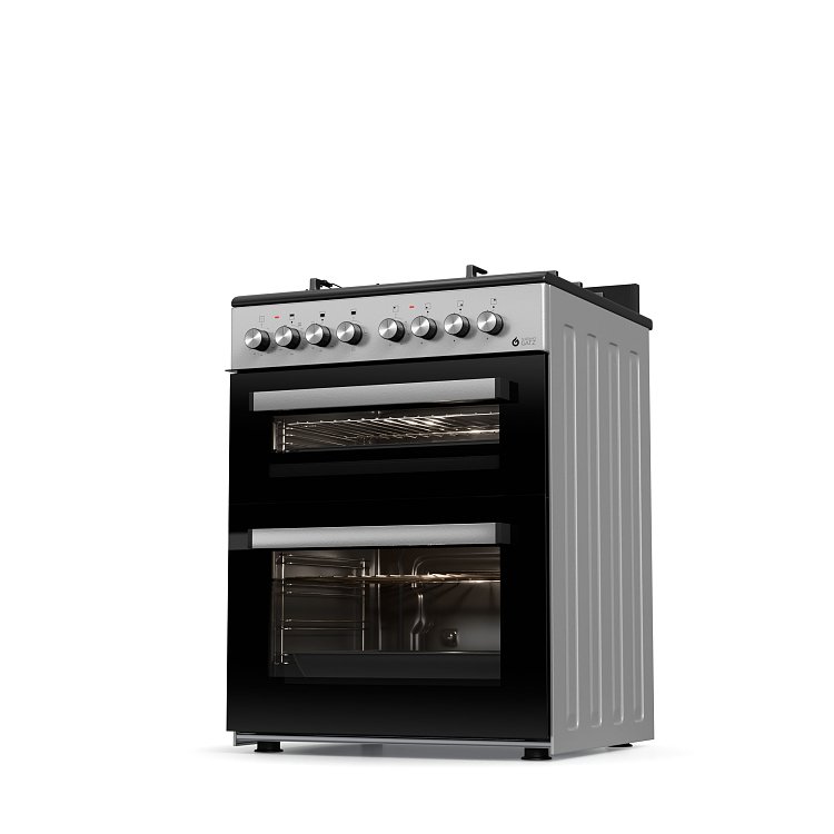 THERMOGATZ TGS 8001 IX Κουζίνα Μικτή Διπλός Φούρνος 60cm Inox 04.401.660