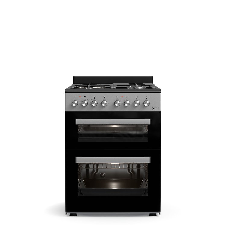 THERMOGATZ TGS 8001 IX Κουζίνα Μικτή Διπλός Φούρνος 60cm Inox 04.401.660